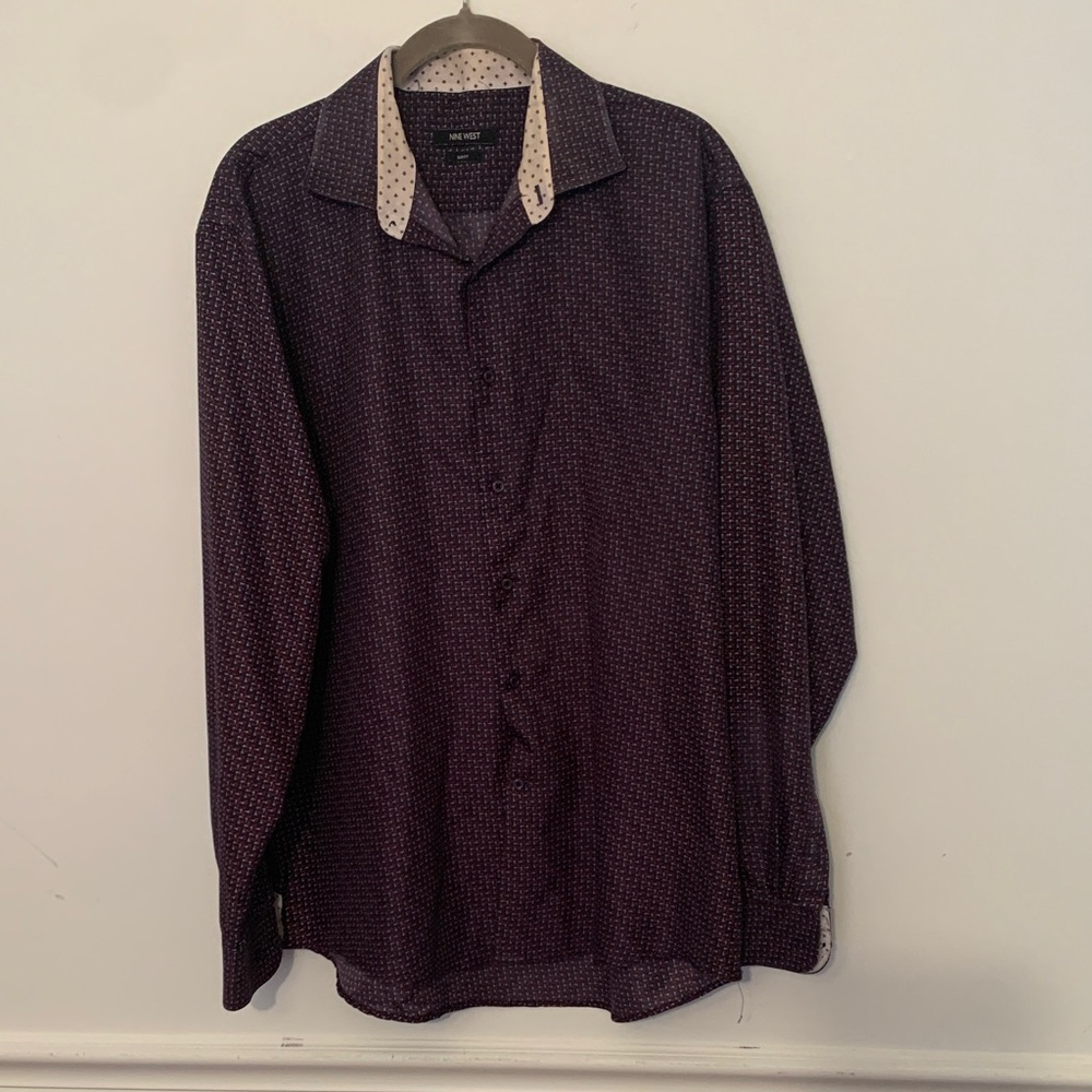 Nine West Men's  Casual Button Down Shirt